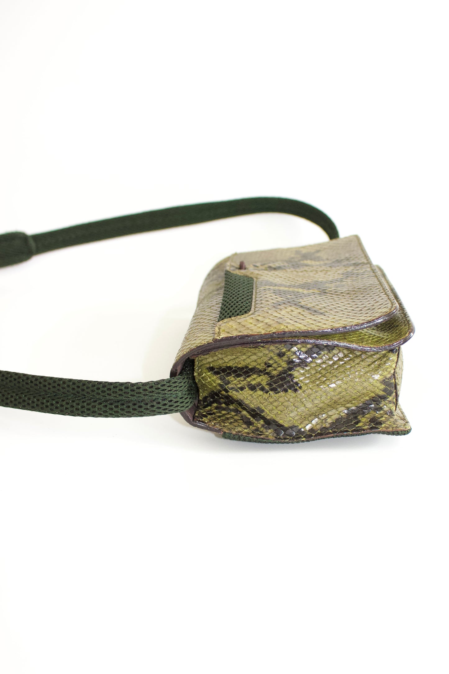 Miu Miu FW1999 green python leather crossbody