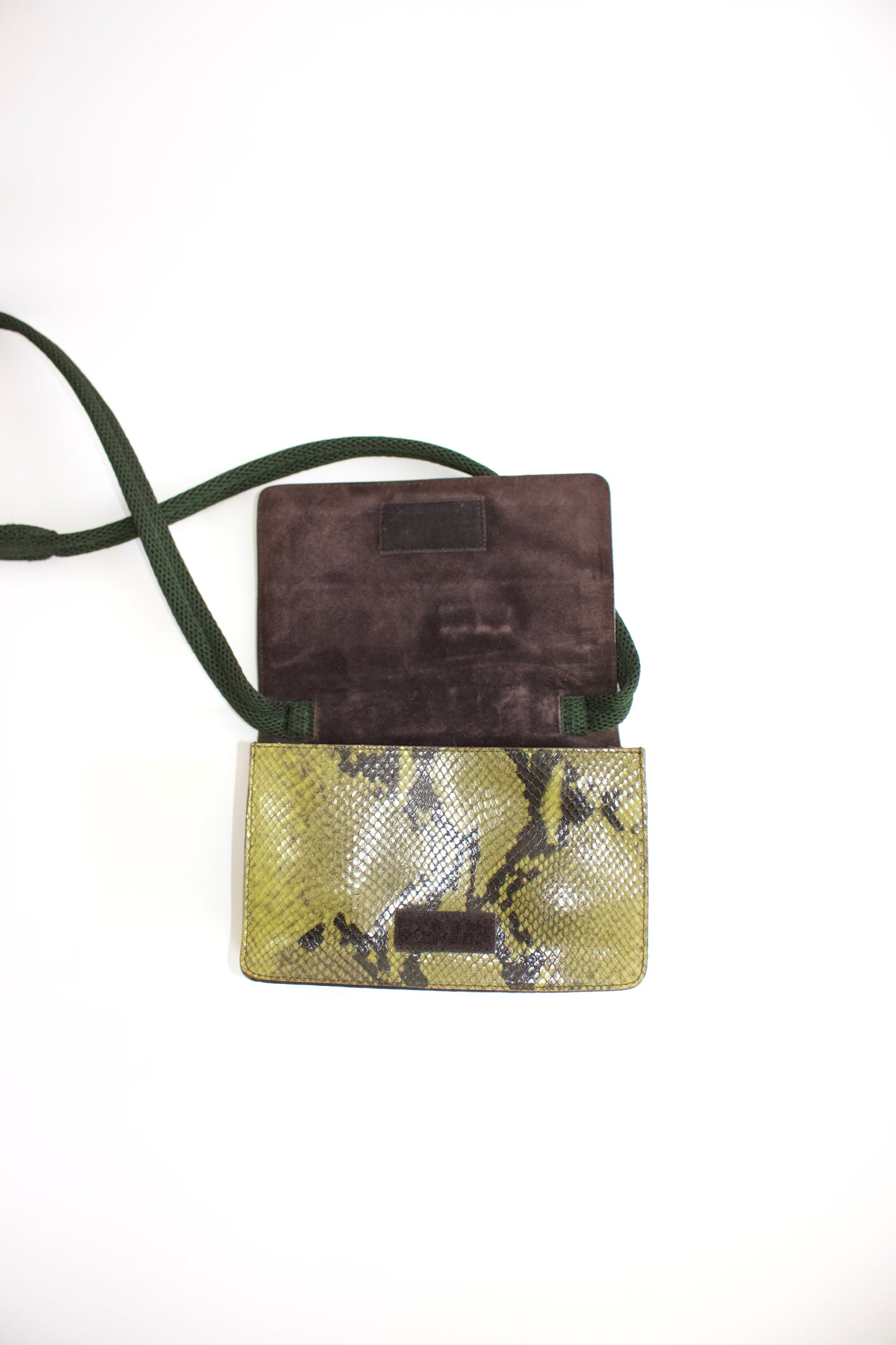Miu Miu FW1999 green python leather crossbody
