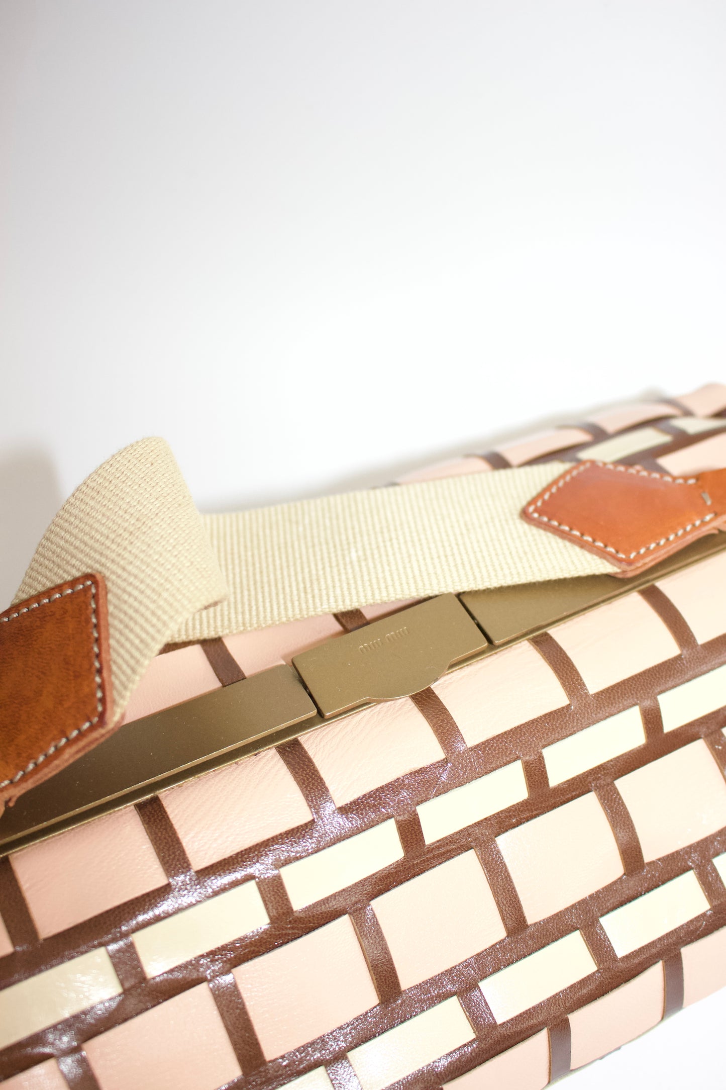 Miu Miu SS2001 geometric print handbag