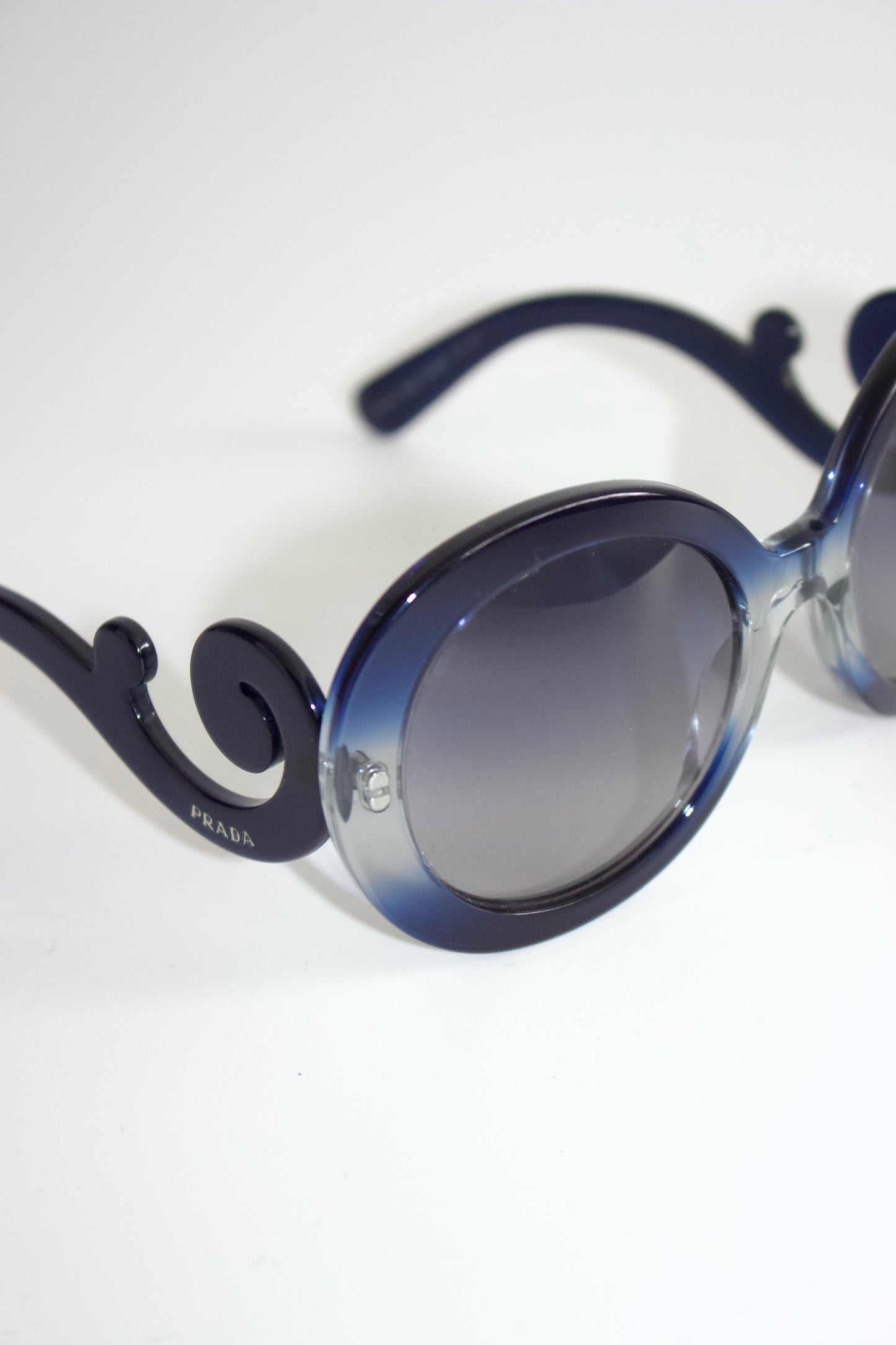 Prada Minimal Baroque navy sunglasses