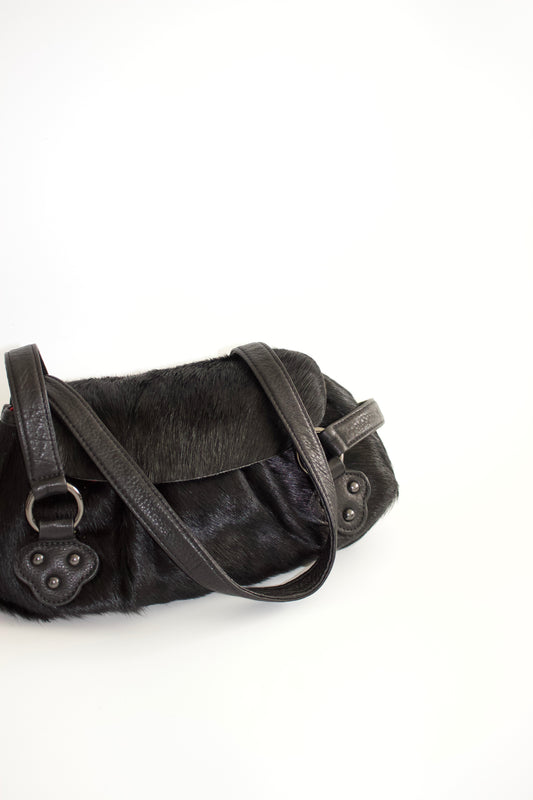 Chrisian Lacroix black fur bag