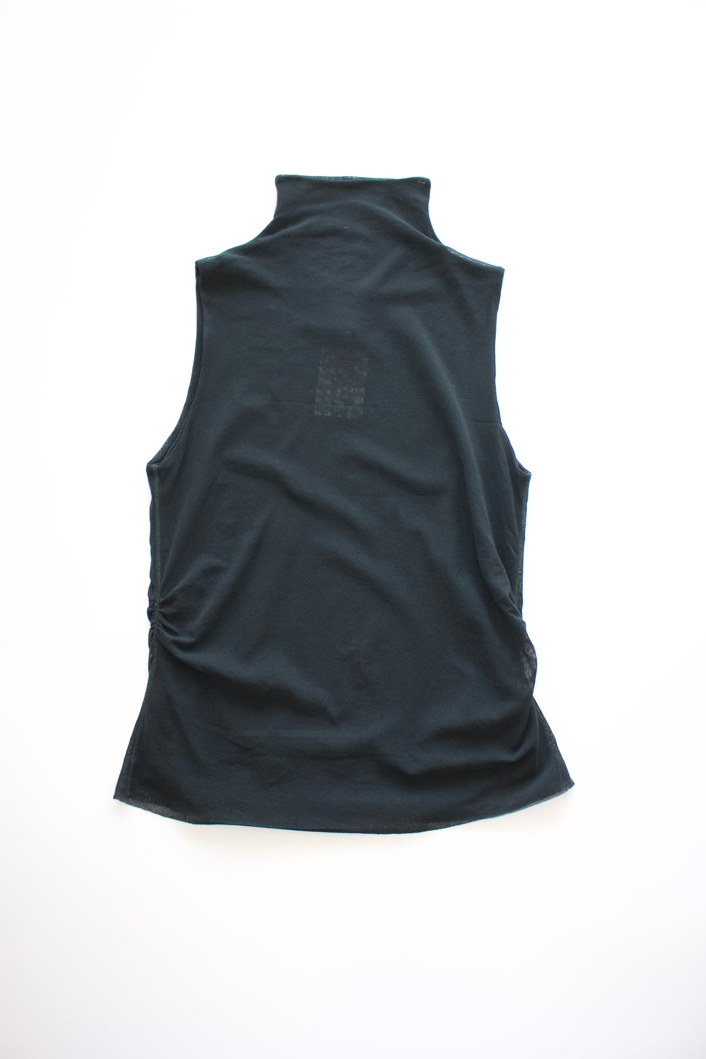 Jean Paul Gaultier Soleil dark green mesh top
