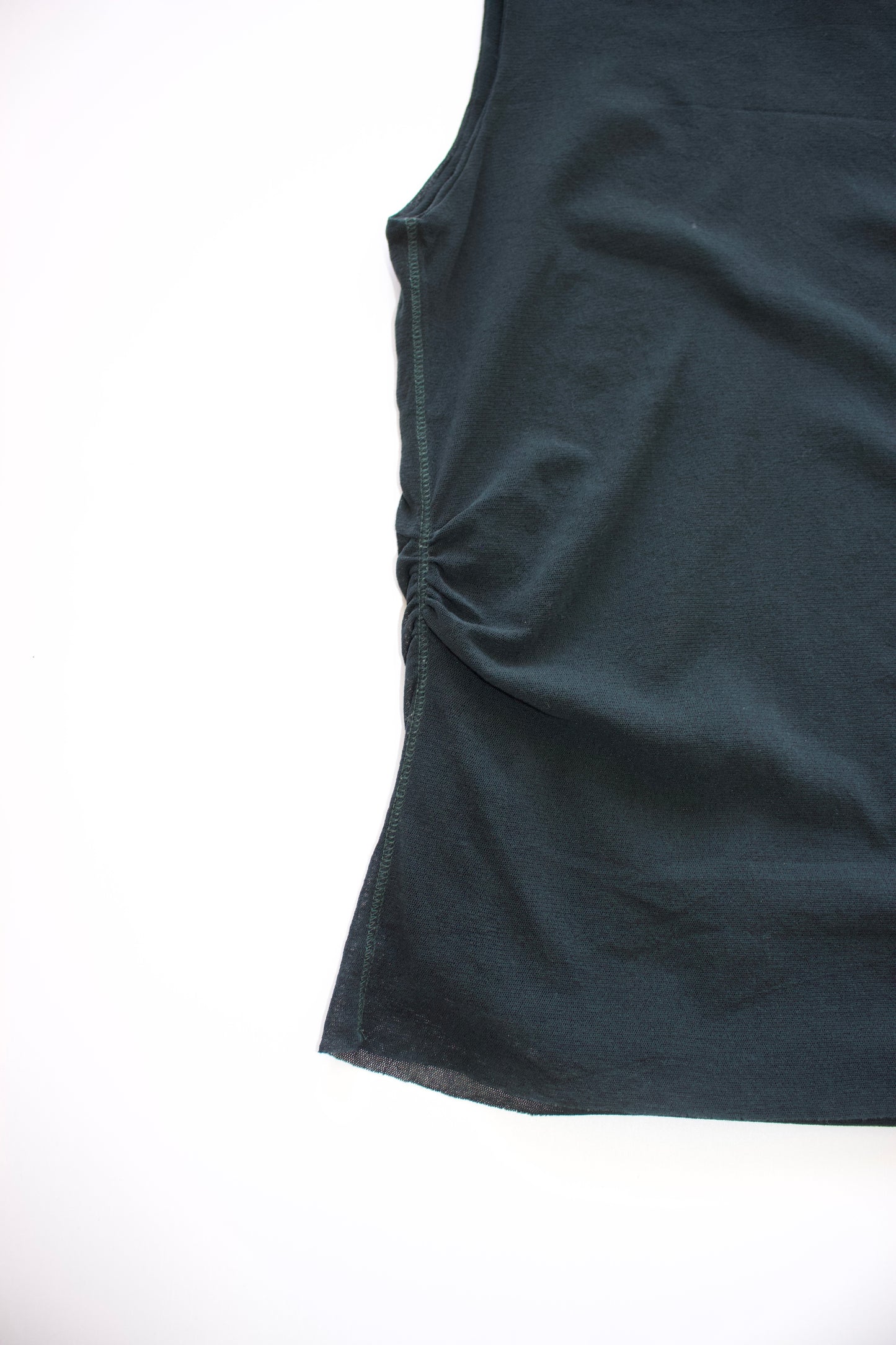 Jean Paul Gaultier Soleil dark green mesh top