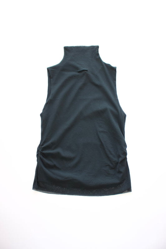 Jean Paul Gaultier Soleil dark green mesh top