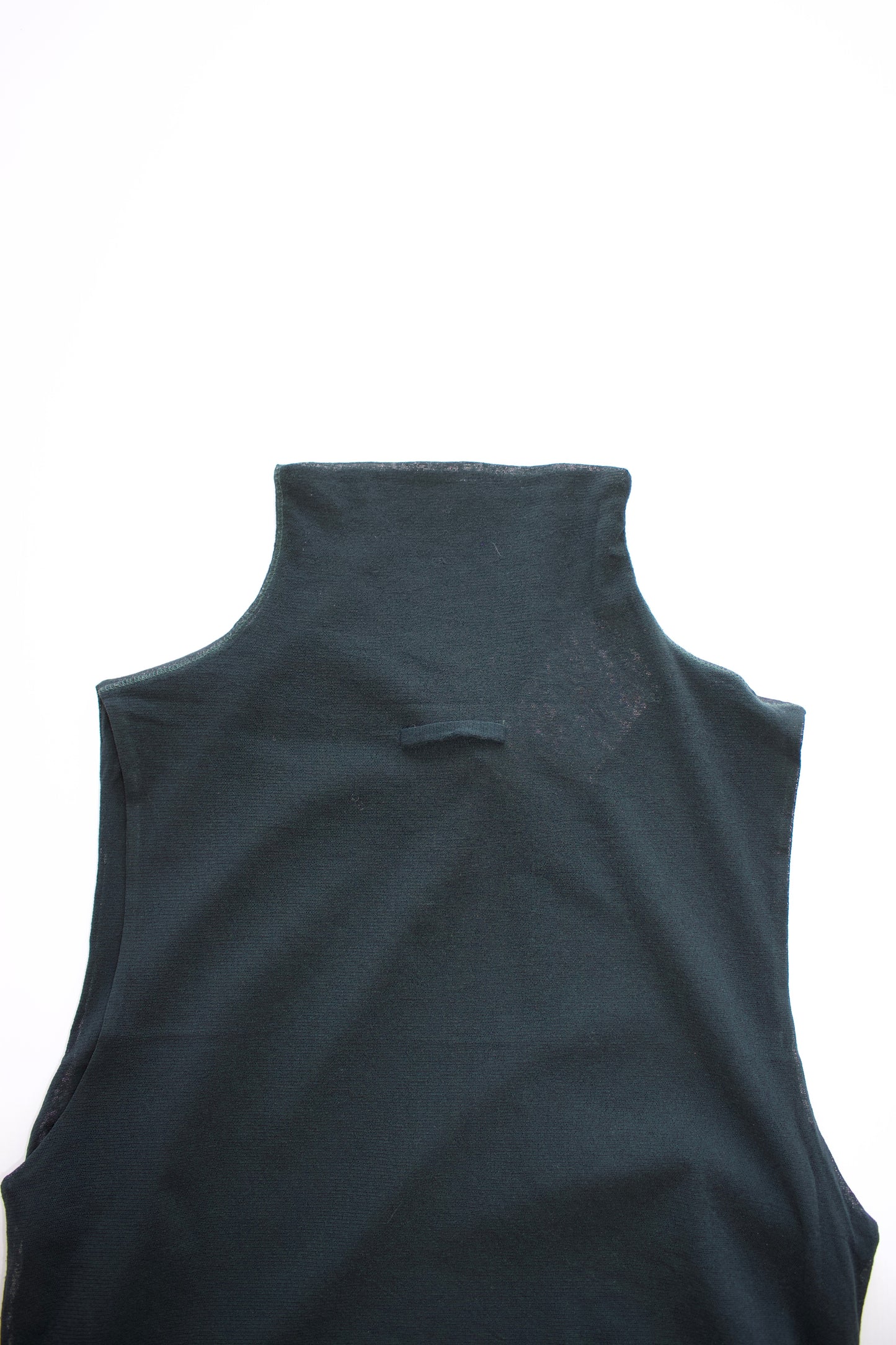 Jean Paul Gaultier Soleil dark green mesh top