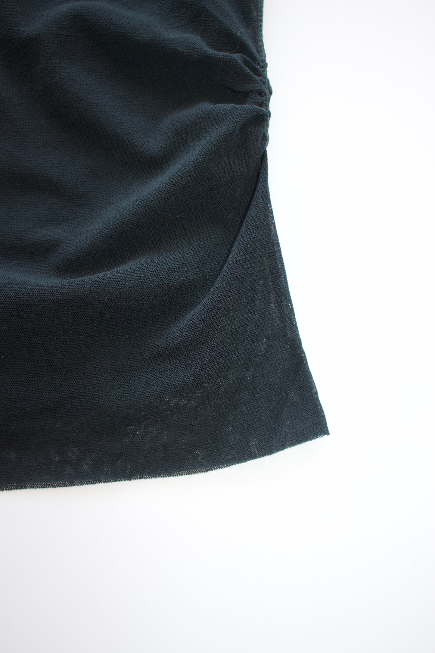 Jean Paul Gaultier Soleil dark green mesh top