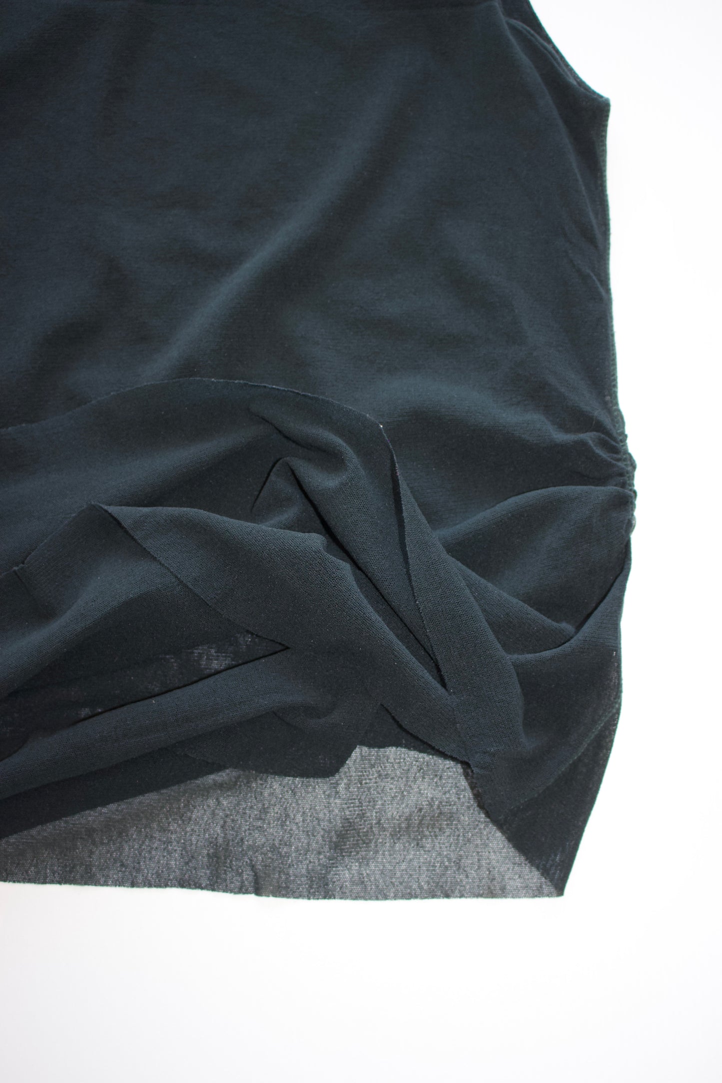 Jean Paul Gaultier Soleil dark green mesh top