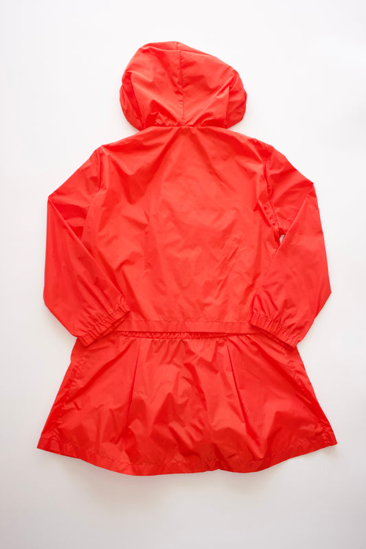 Miu Miu orange nylon raincoat with ruffles