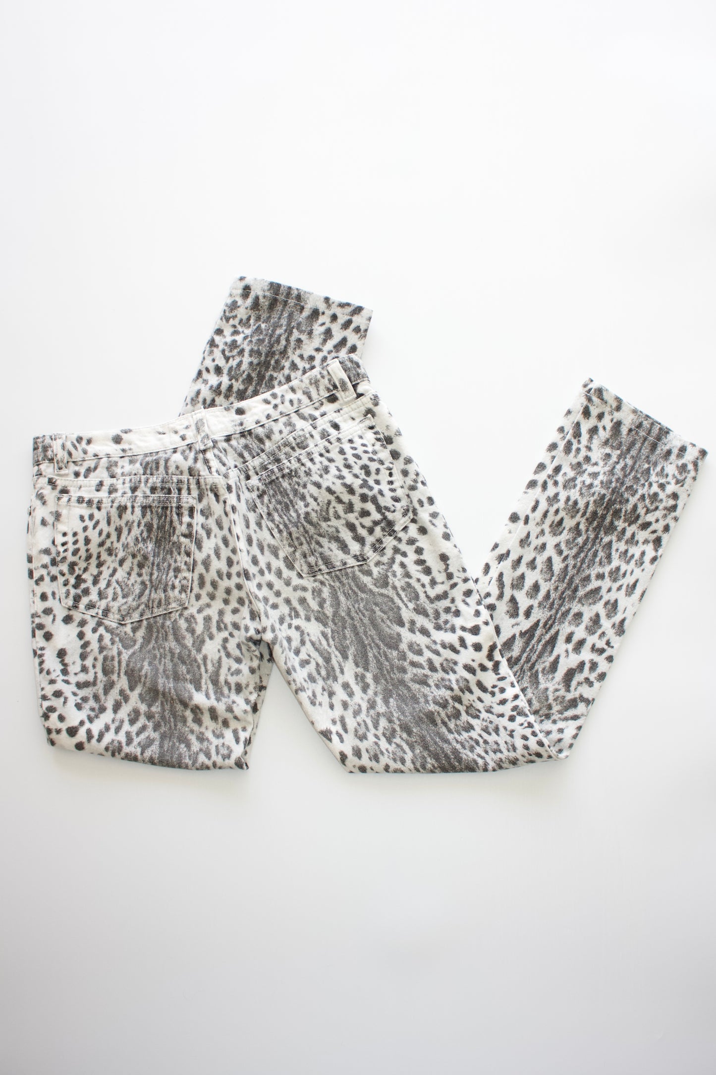 Roberto Cavalli cheetah print jeans