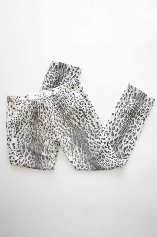 Roberto Cavalli 2000s cheetah print jeans