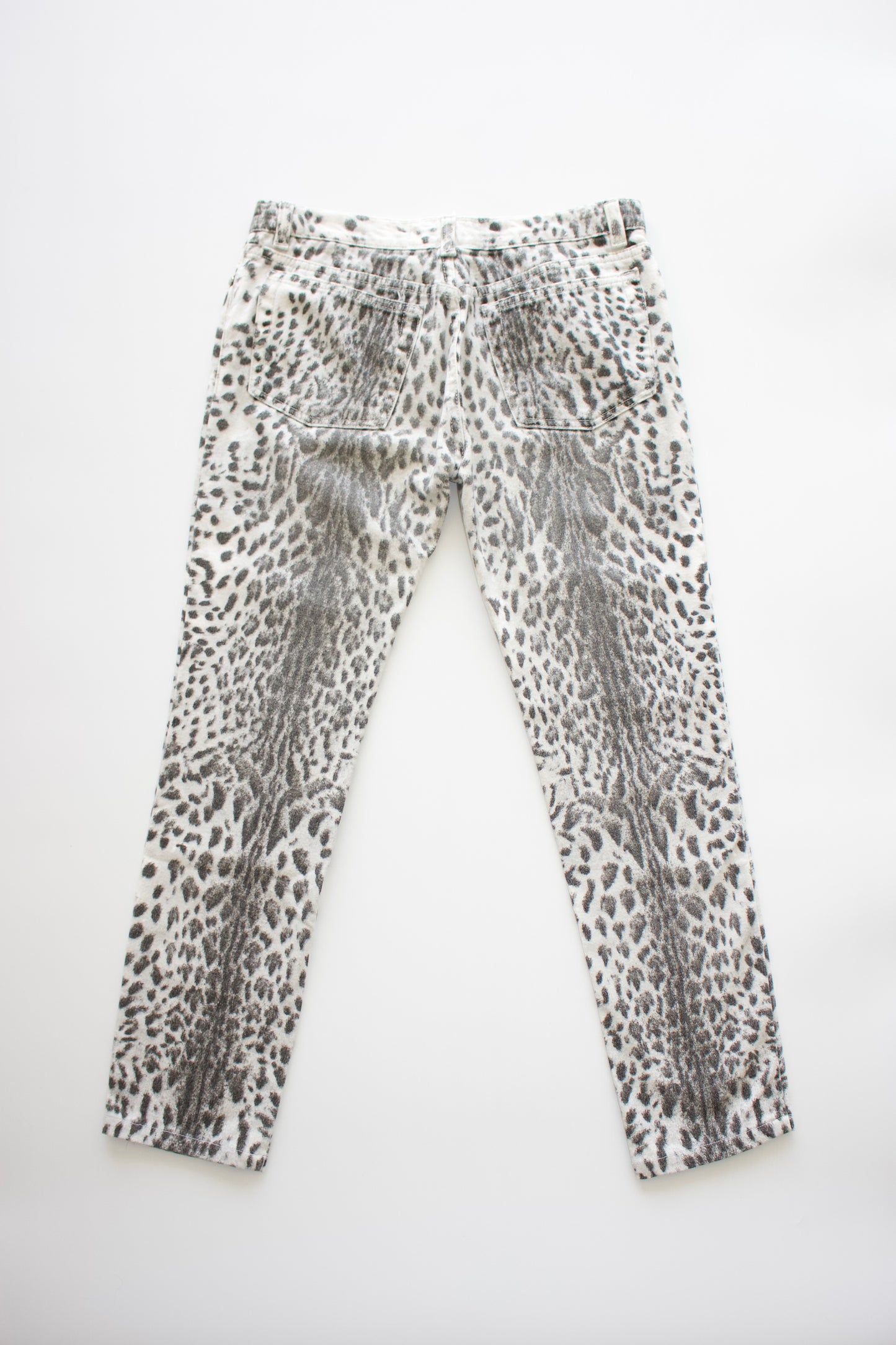 Roberto Cavalli cheetah print jeans