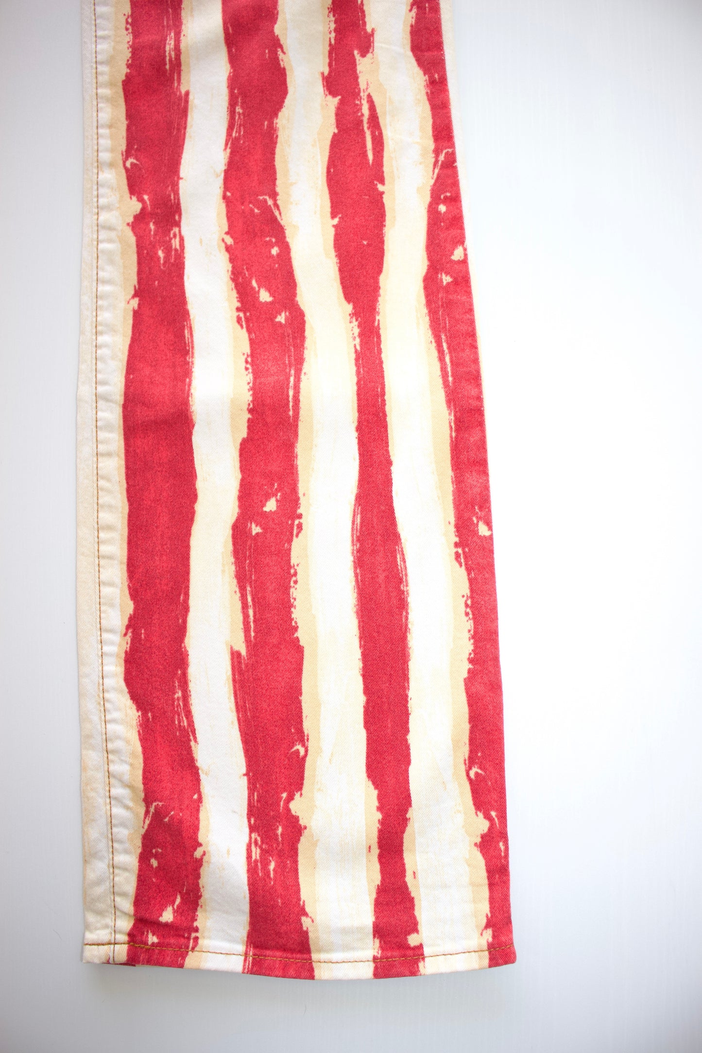 Roberto Cavalli red and white striped jeans