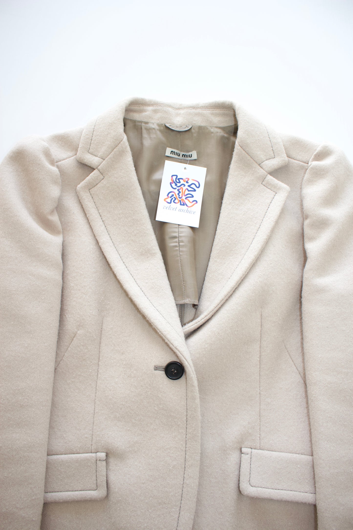 Miu Miu cream wool blazer