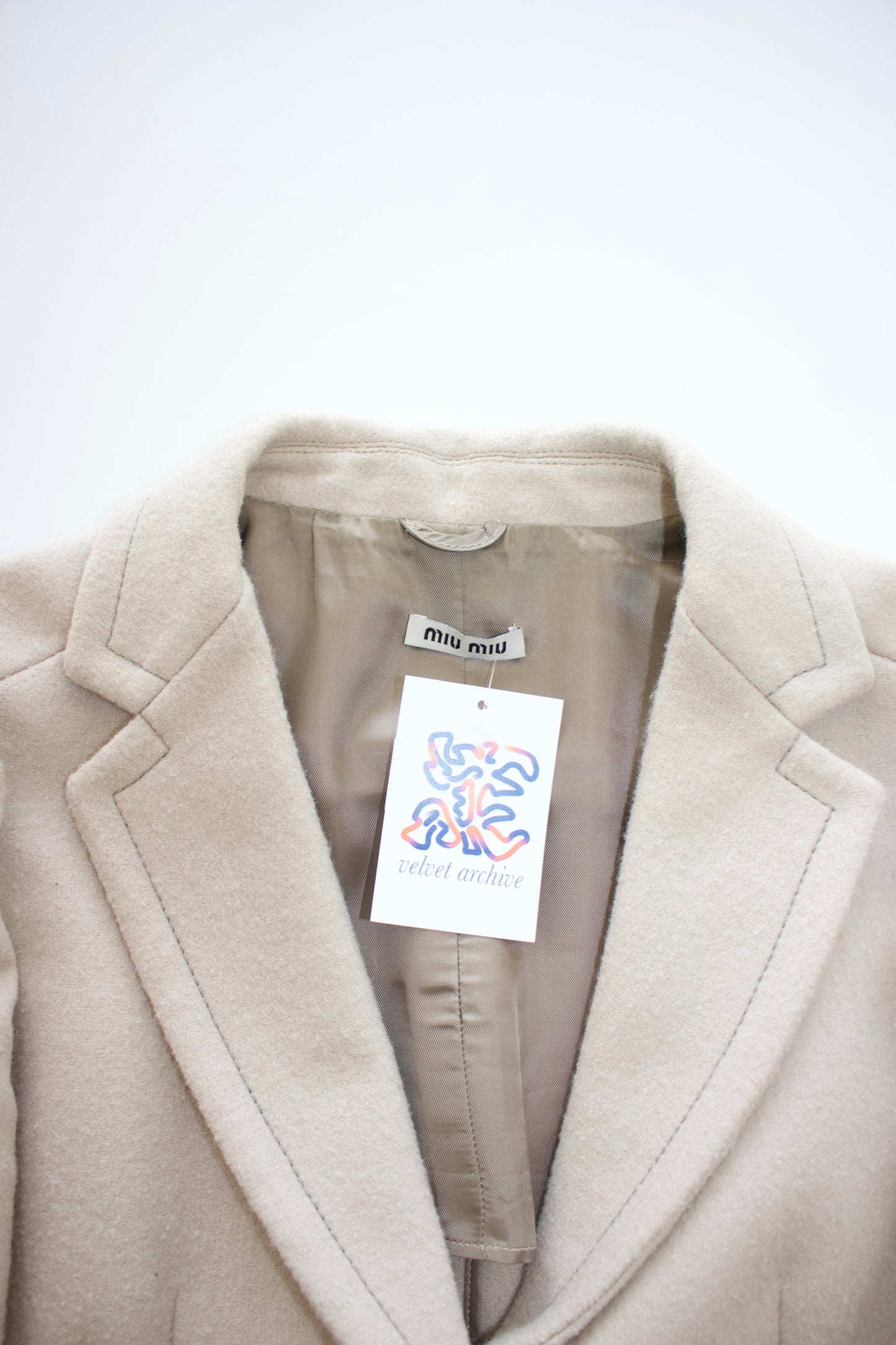 Miu Miu cream wool blazer