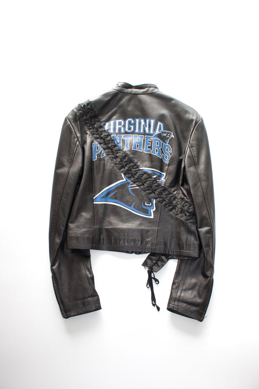 Dolce & Gabbana SS 2002 black leather jacket with laces