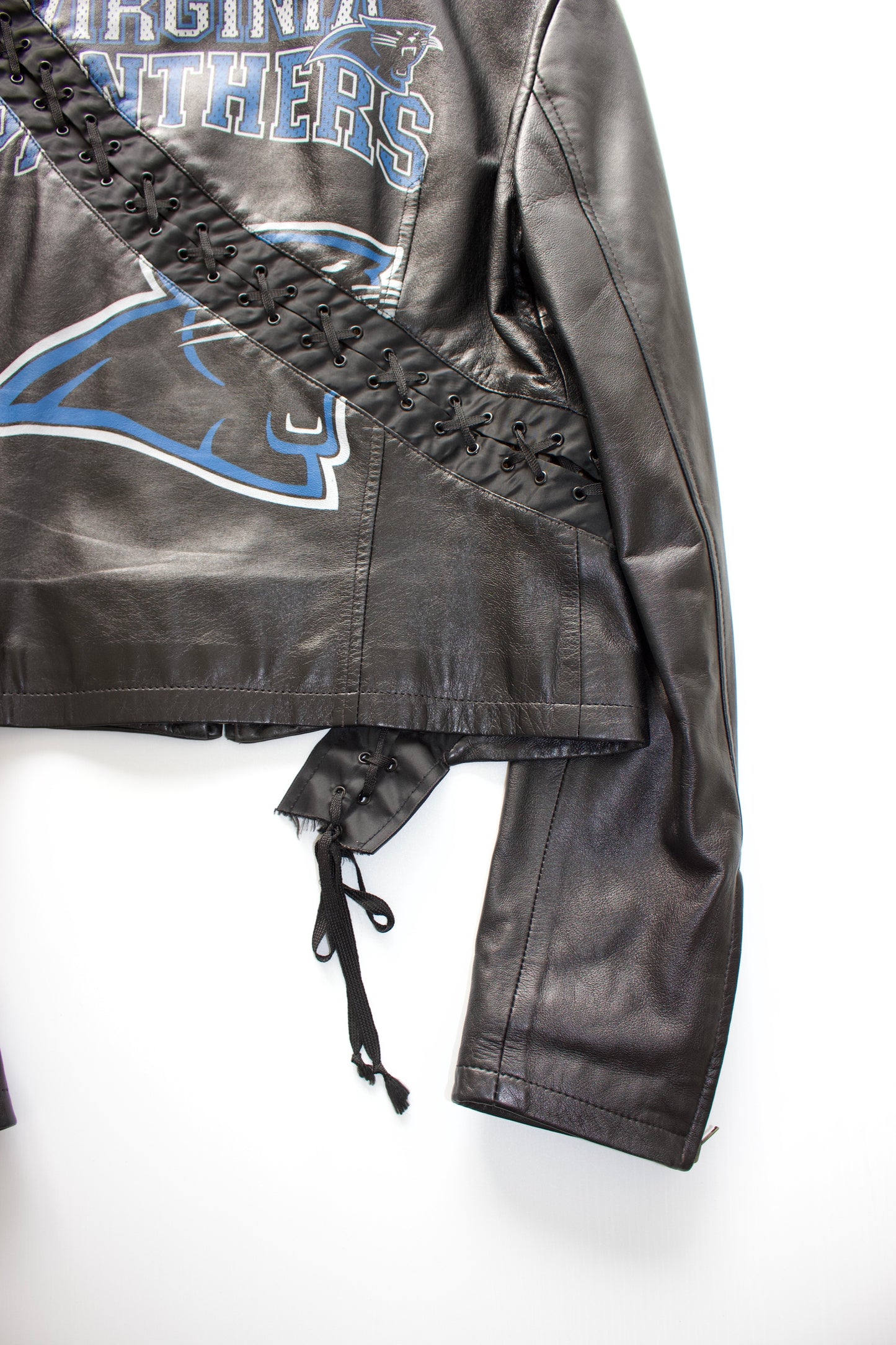 Dolce & Gabbana SS 2002 black leather jacket with laces
