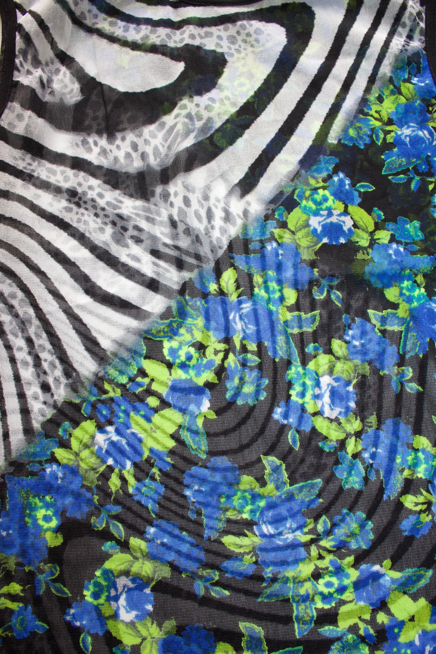 Roberto Cavalli colourful mesh top