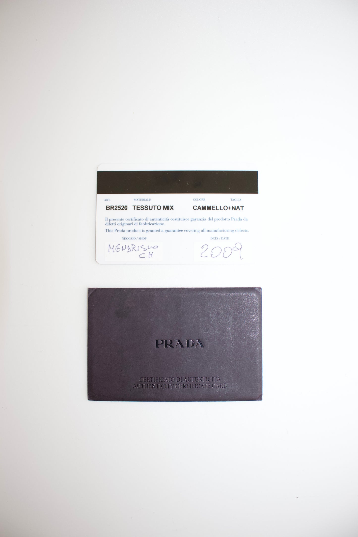 Prada SS 2004 leather and nylon shoulder bag