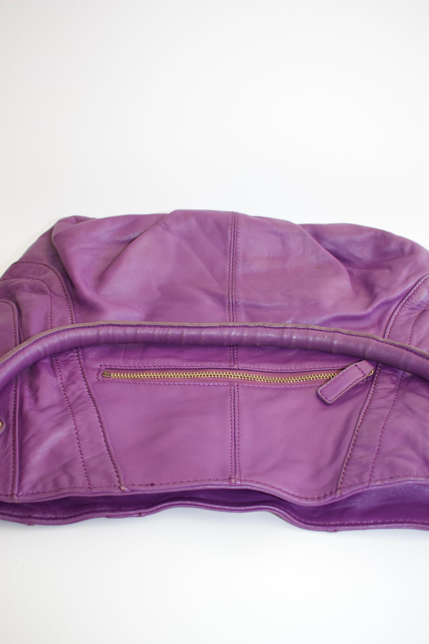 Miu Miu purple woven leather shoulder bag with tassels