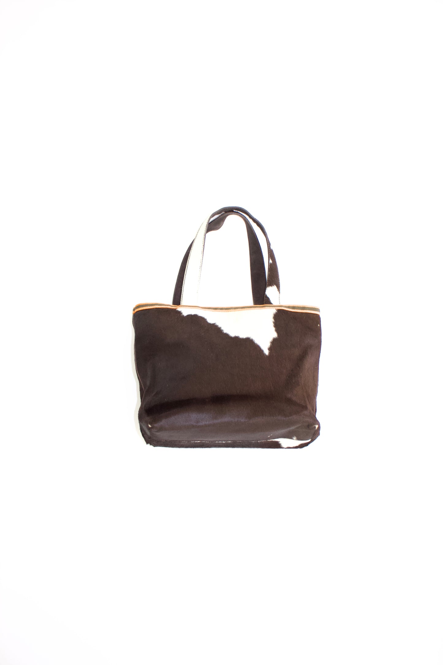 Miu Miu FW 1999 brown and white cowhide bag
