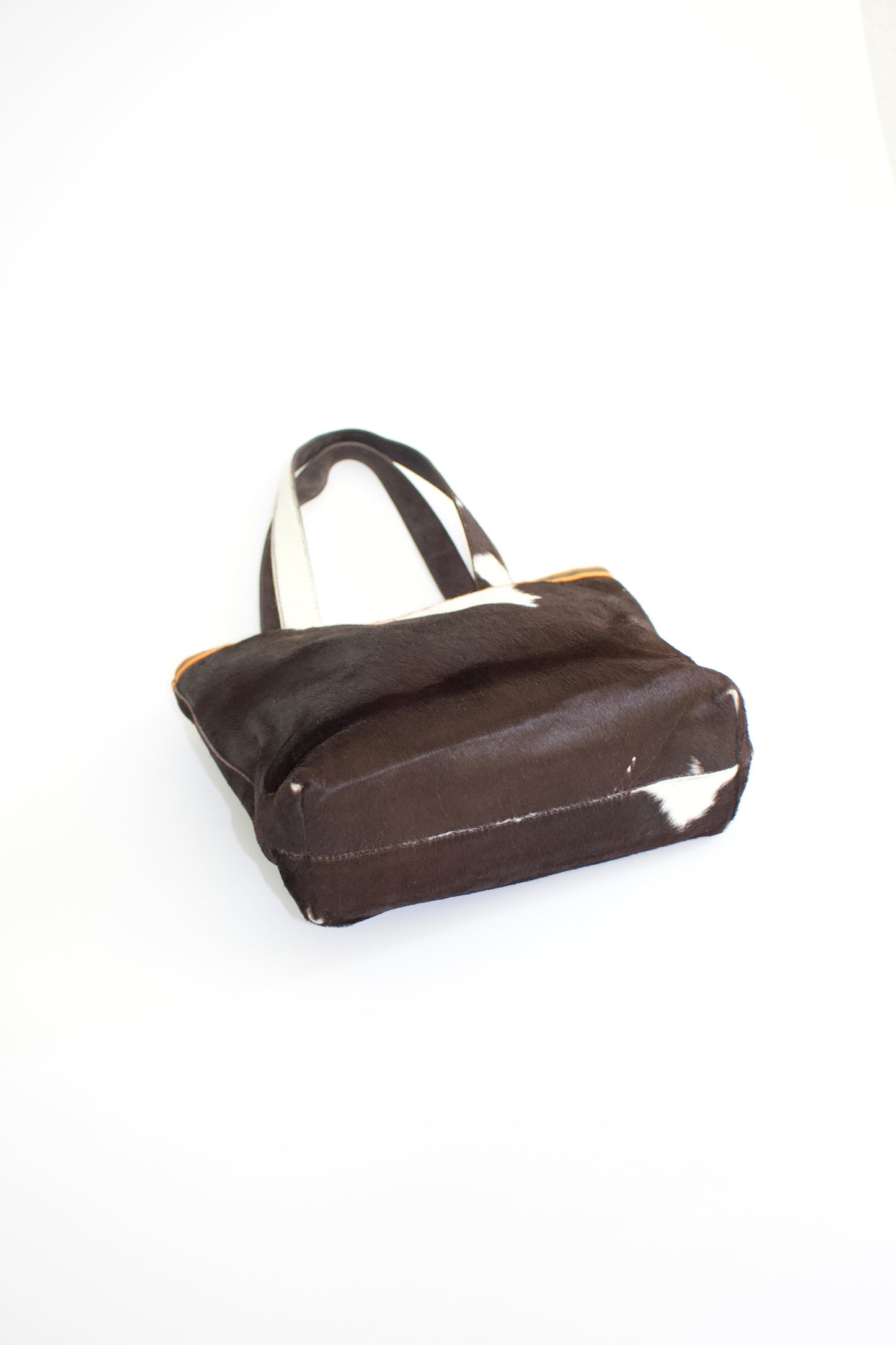 Miu Miu FW 1999 brown and white cowhide bag