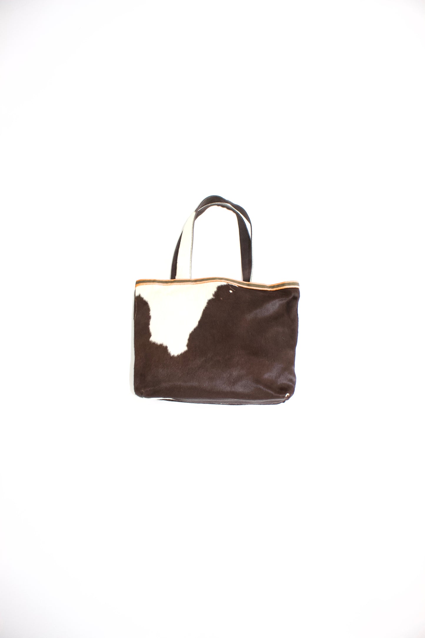 Miu Miu FW 1999 brown and white cowhide bag