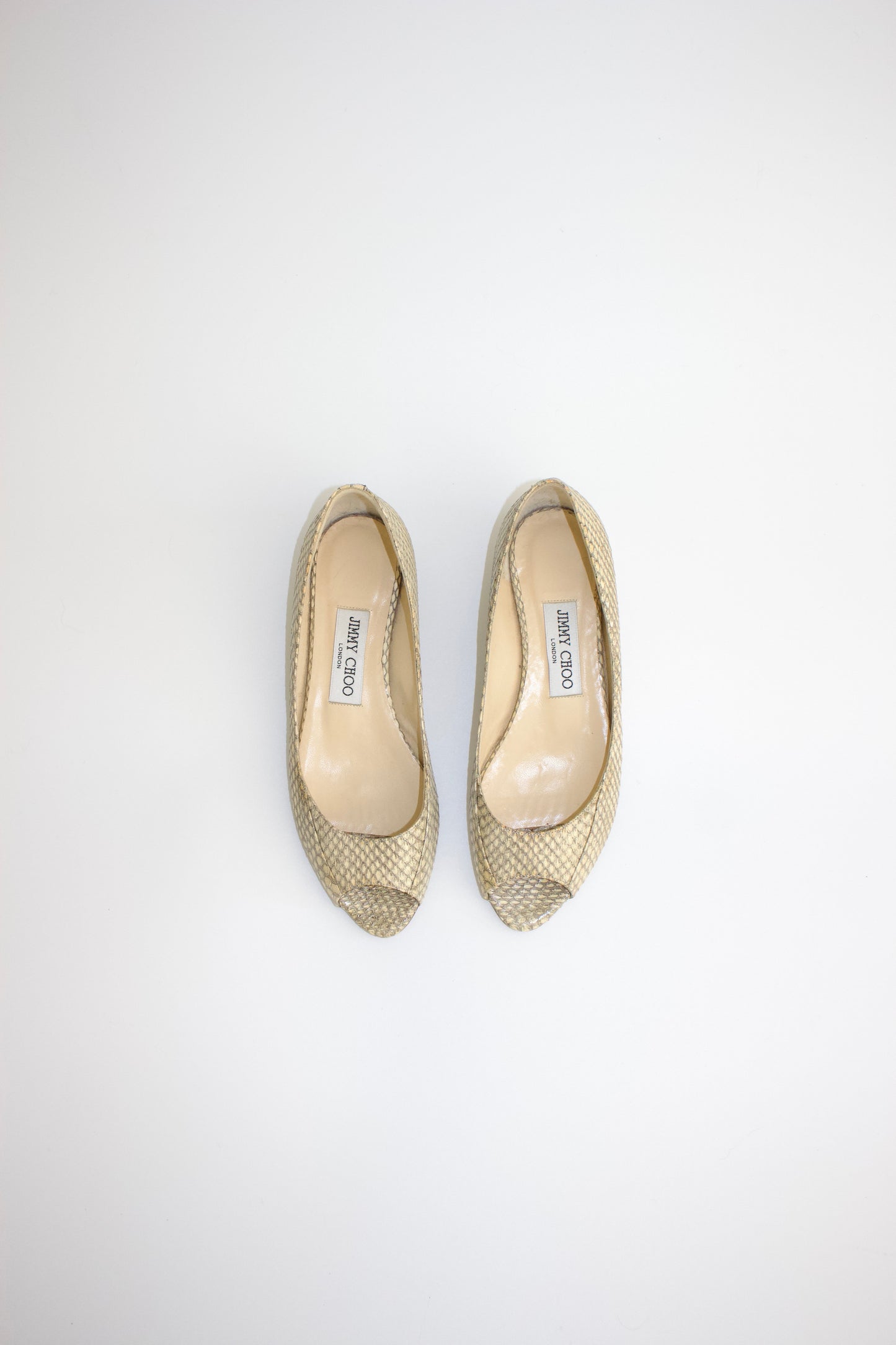 Jimmy Choo python leather flats
