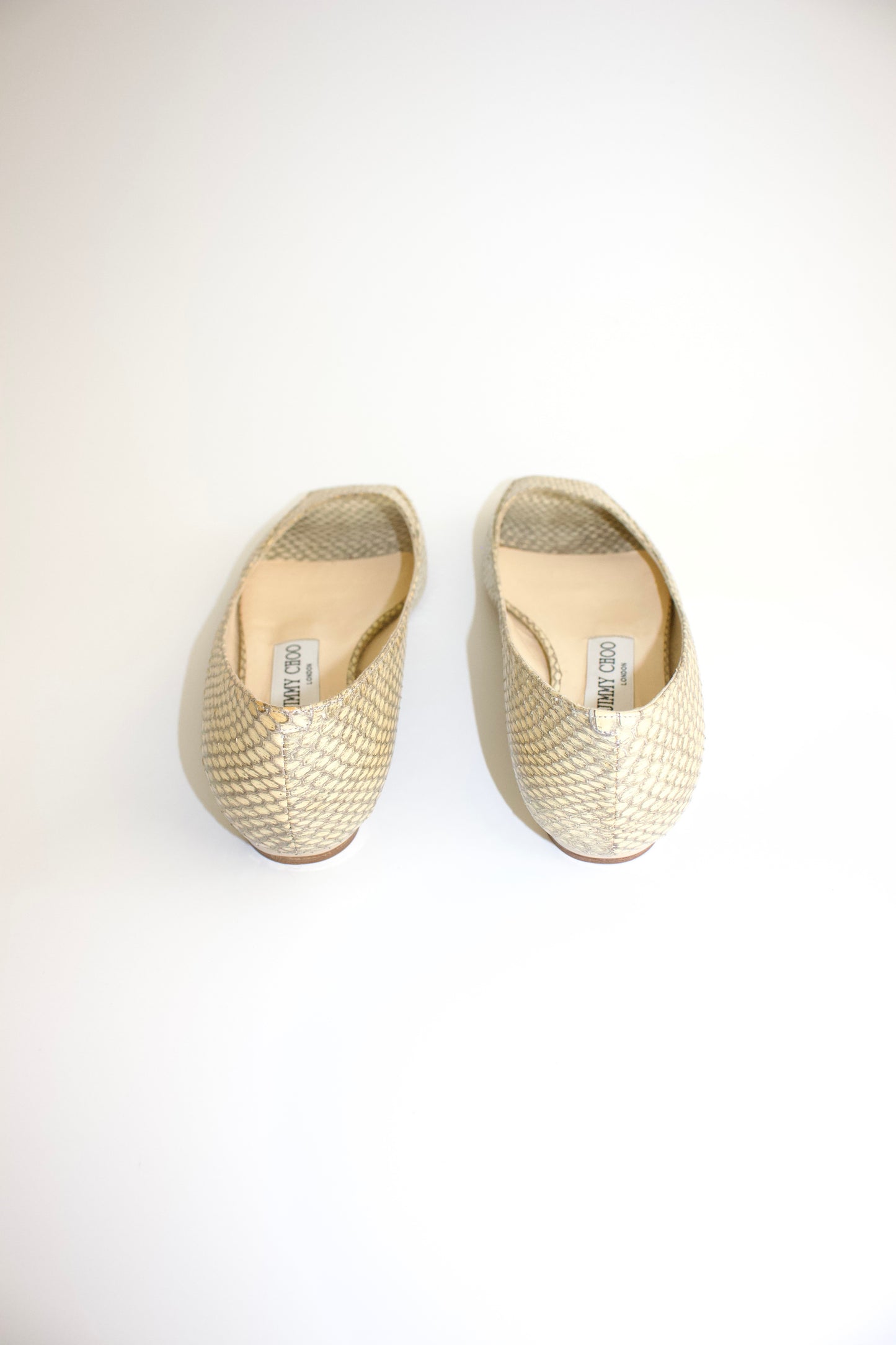 Jimmy Choo python leather flats