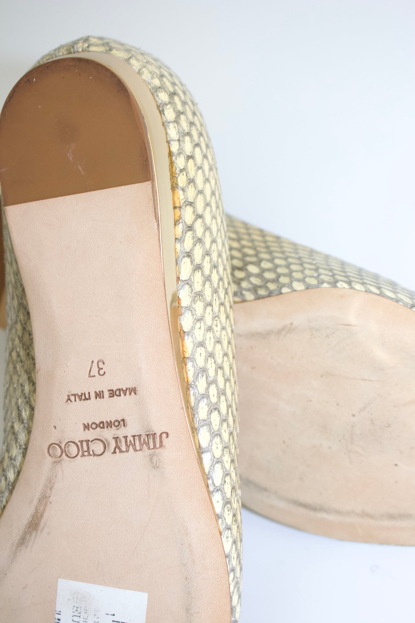 Jimmy Choo python leather flats