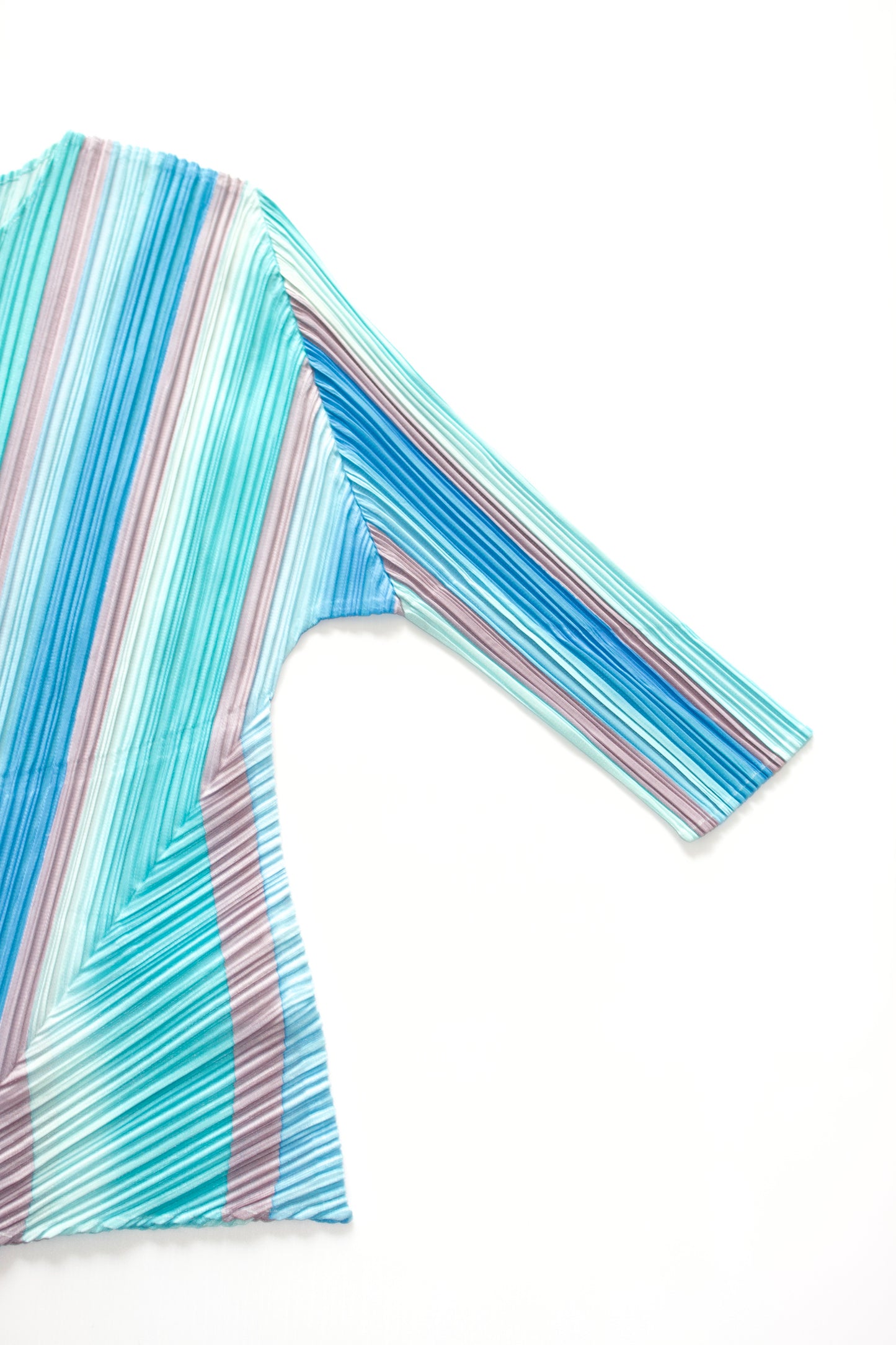 Issey Miyake Pleats Please blue longsleeve top