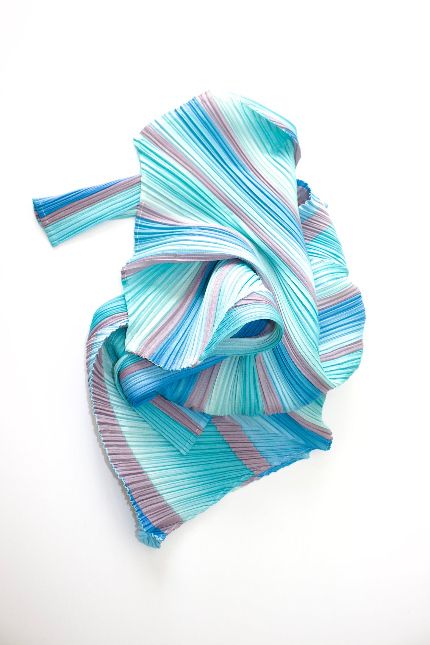 Issey Miyake Pleats Please blue longsleeve top