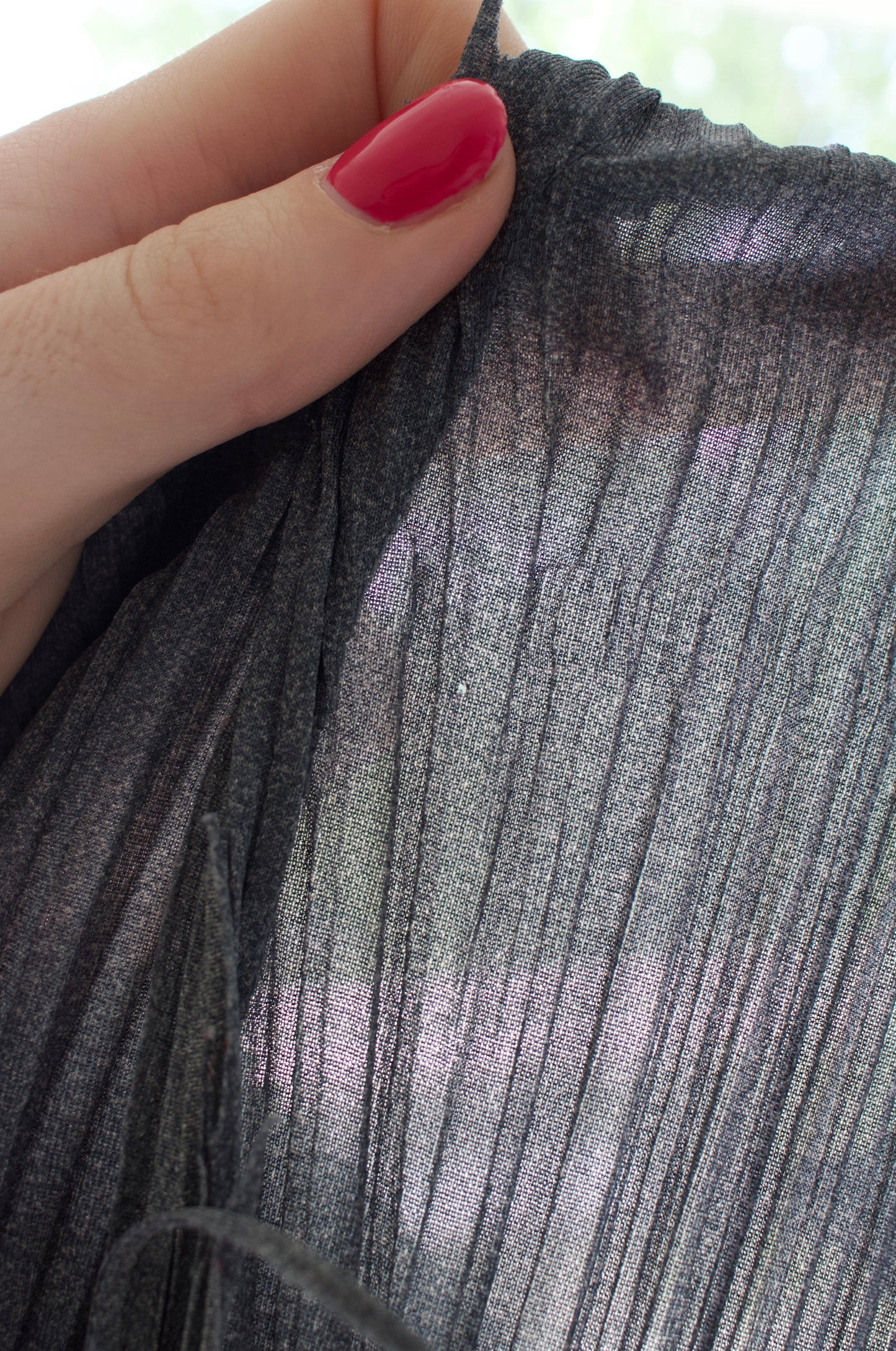 Issey Miyake Pleats Please grey sleeveless top