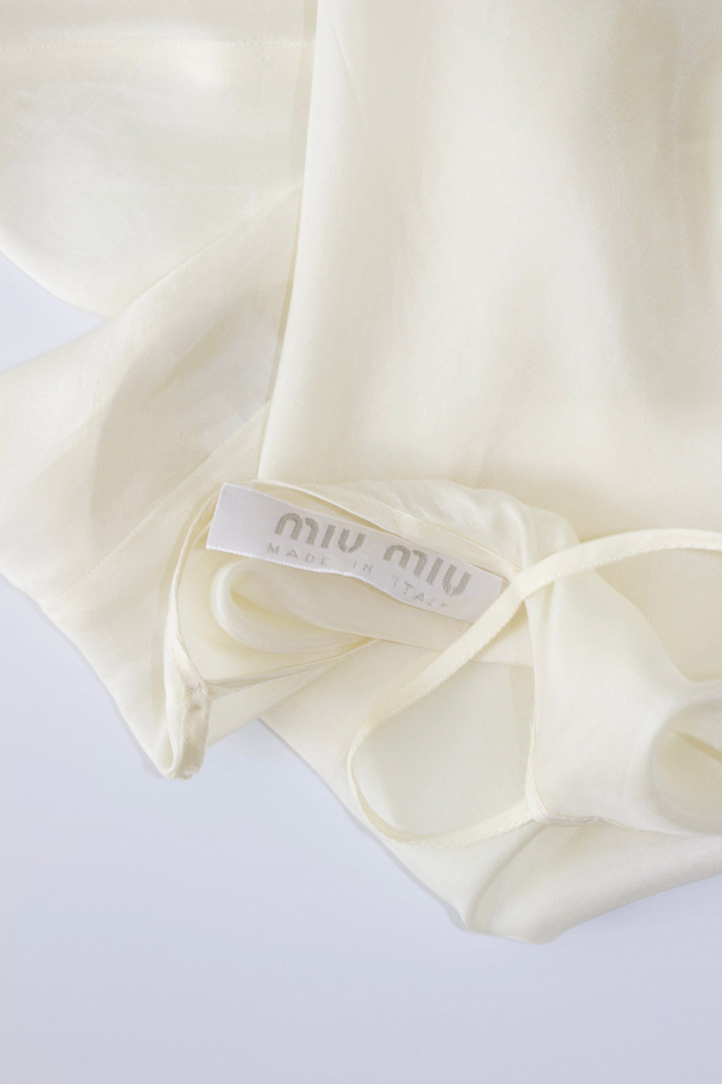 Miu Miu 90s yellow silk dress