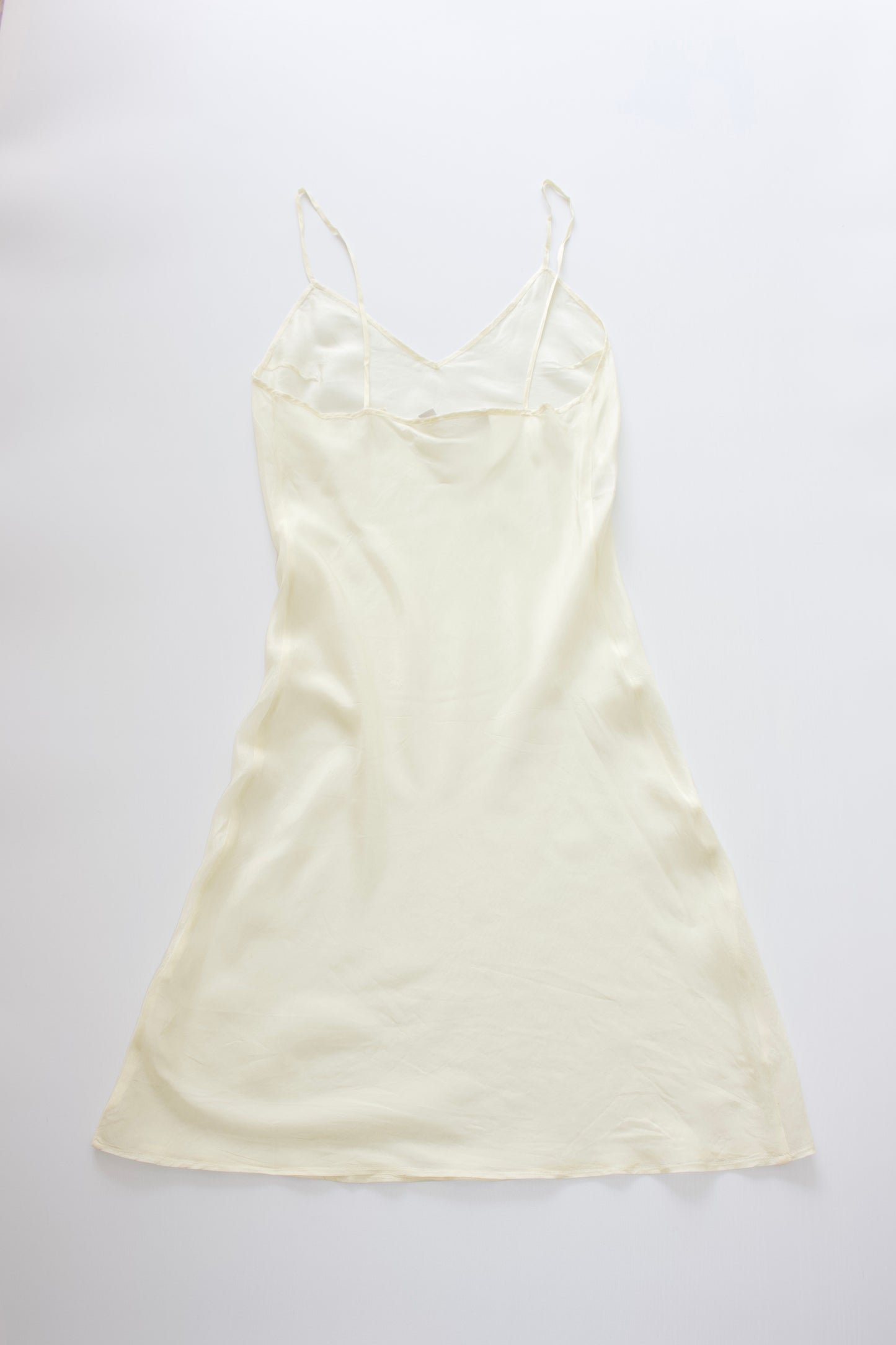 Miu Miu 90s yellow silk dress