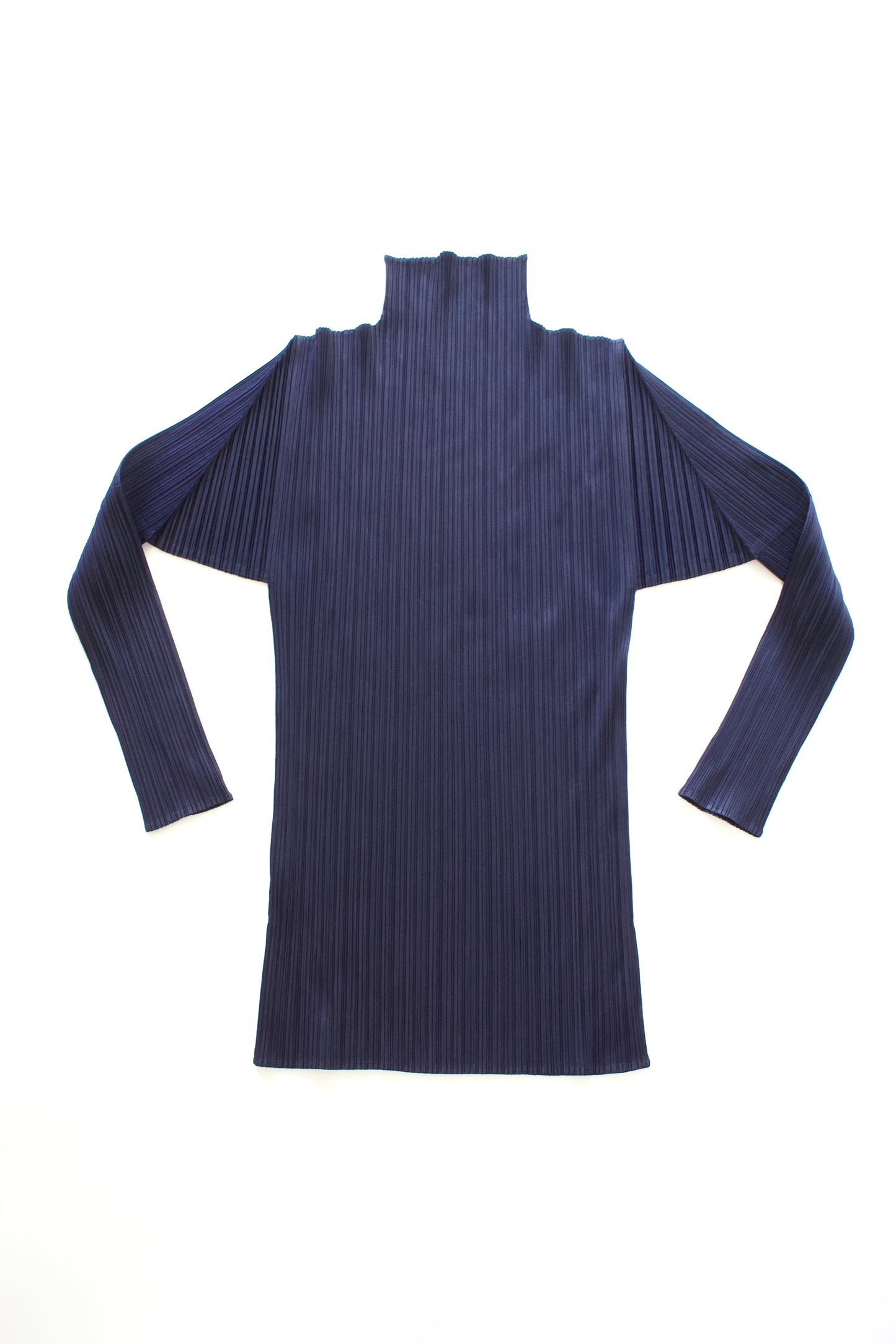 Issey Miyake 2007 Pleats Please navy longsleeve top