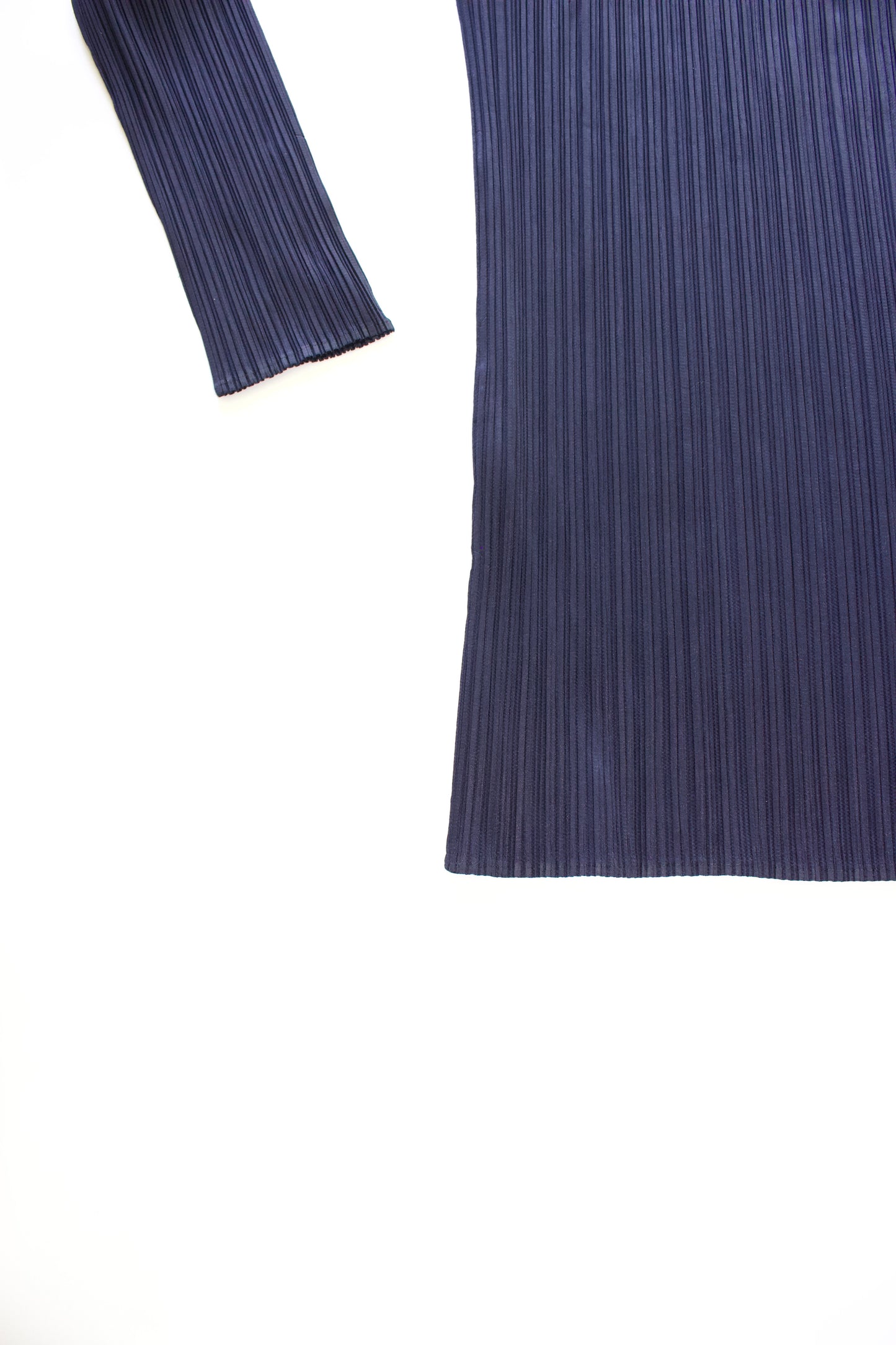 Issey Miyake 2007 Pleats Please navy longsleeve top