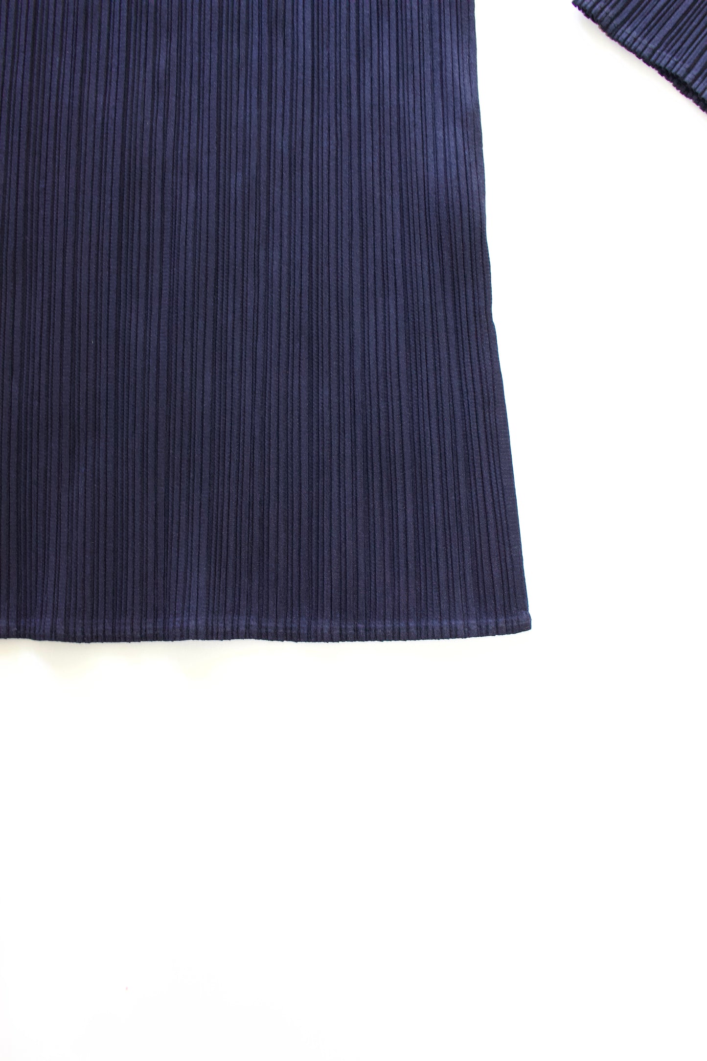 Issey Miyake 2007 Pleats Please navy longsleeve top