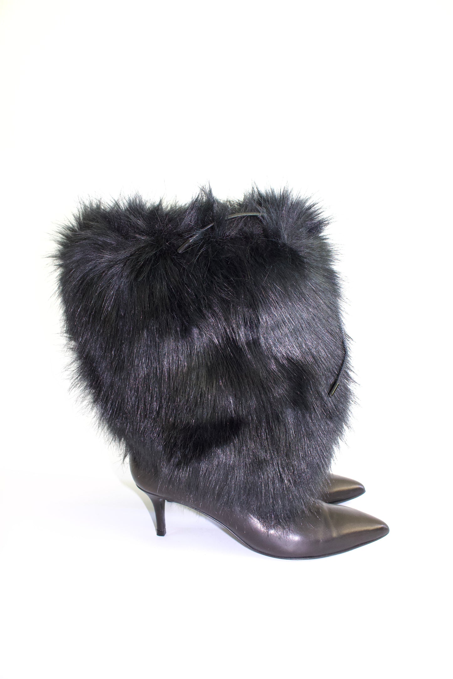 Emporio Armani black boots with fur