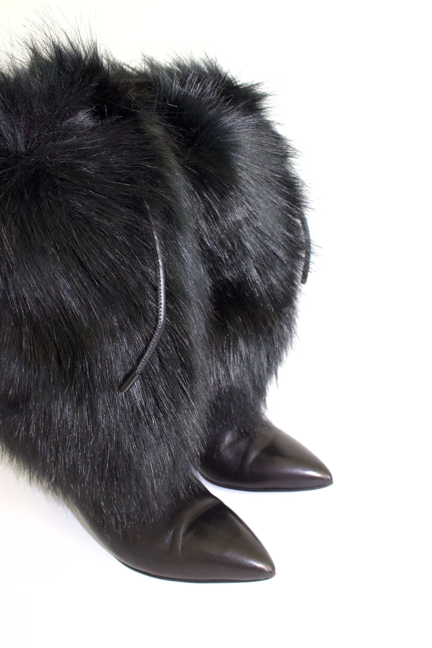 Emporio Armani black boots with fur
