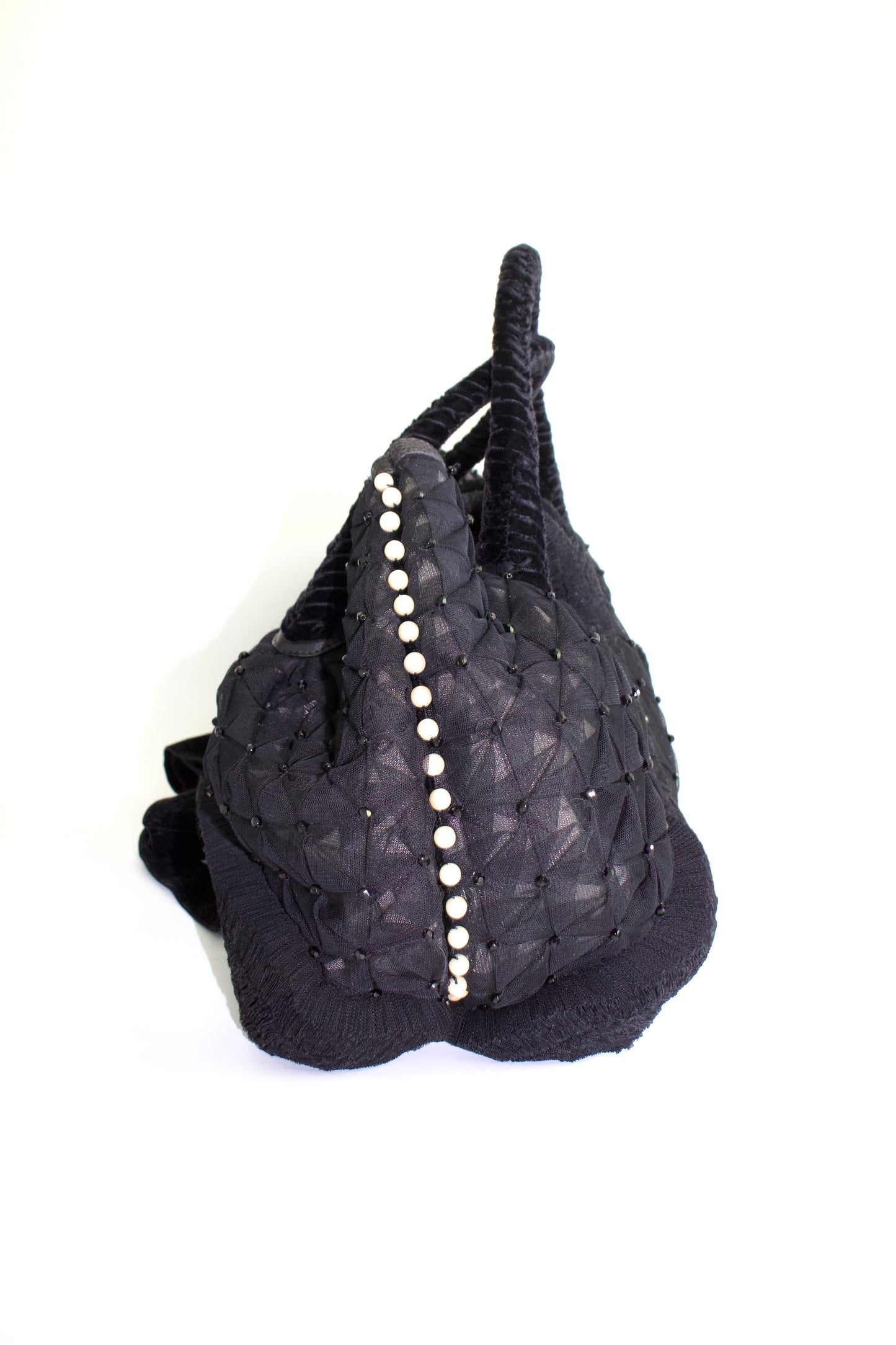 Fendi FW 2005 black lace Spy bag