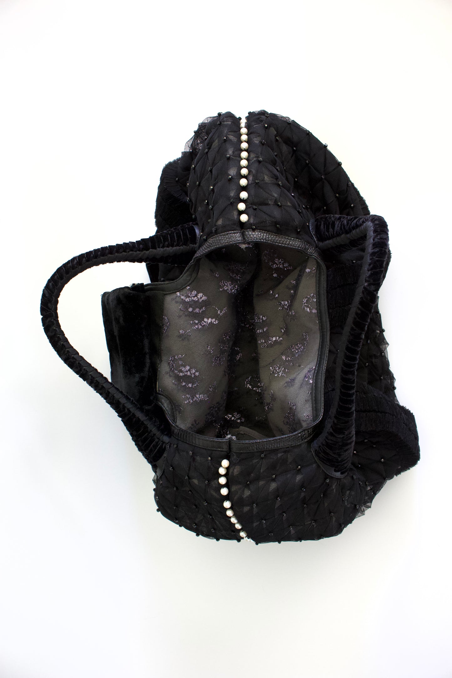 Fendi FW 2005 black lace Spy bag