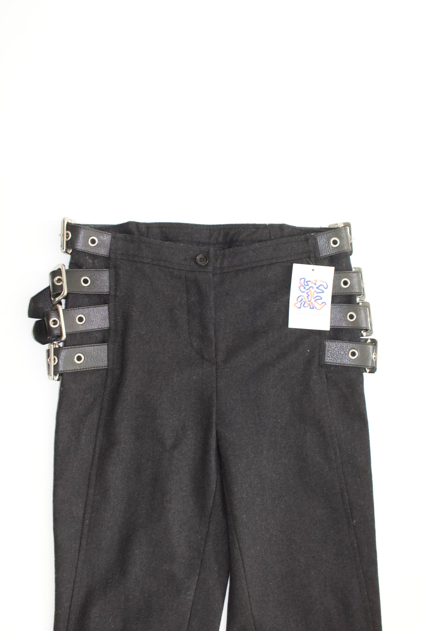 Dolce & Gabbana FW 2003 black trousers with belts