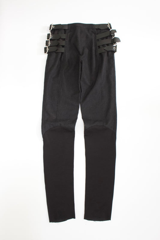 Dolce & Gabbana FW 2003 black trousers with belts