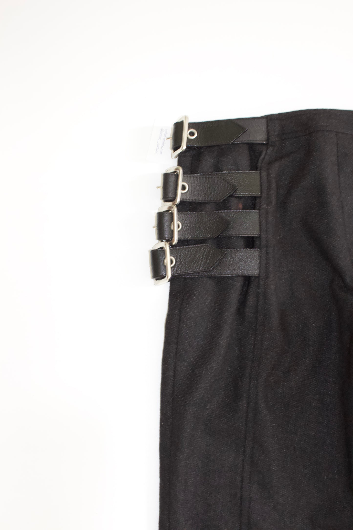 Dolce & Gabbana FW 2003 black trousers with belts