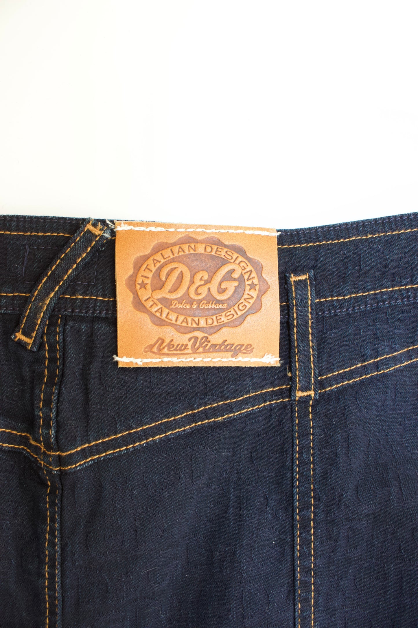 Dolce & Gabbana 2000s denim pencil skirt