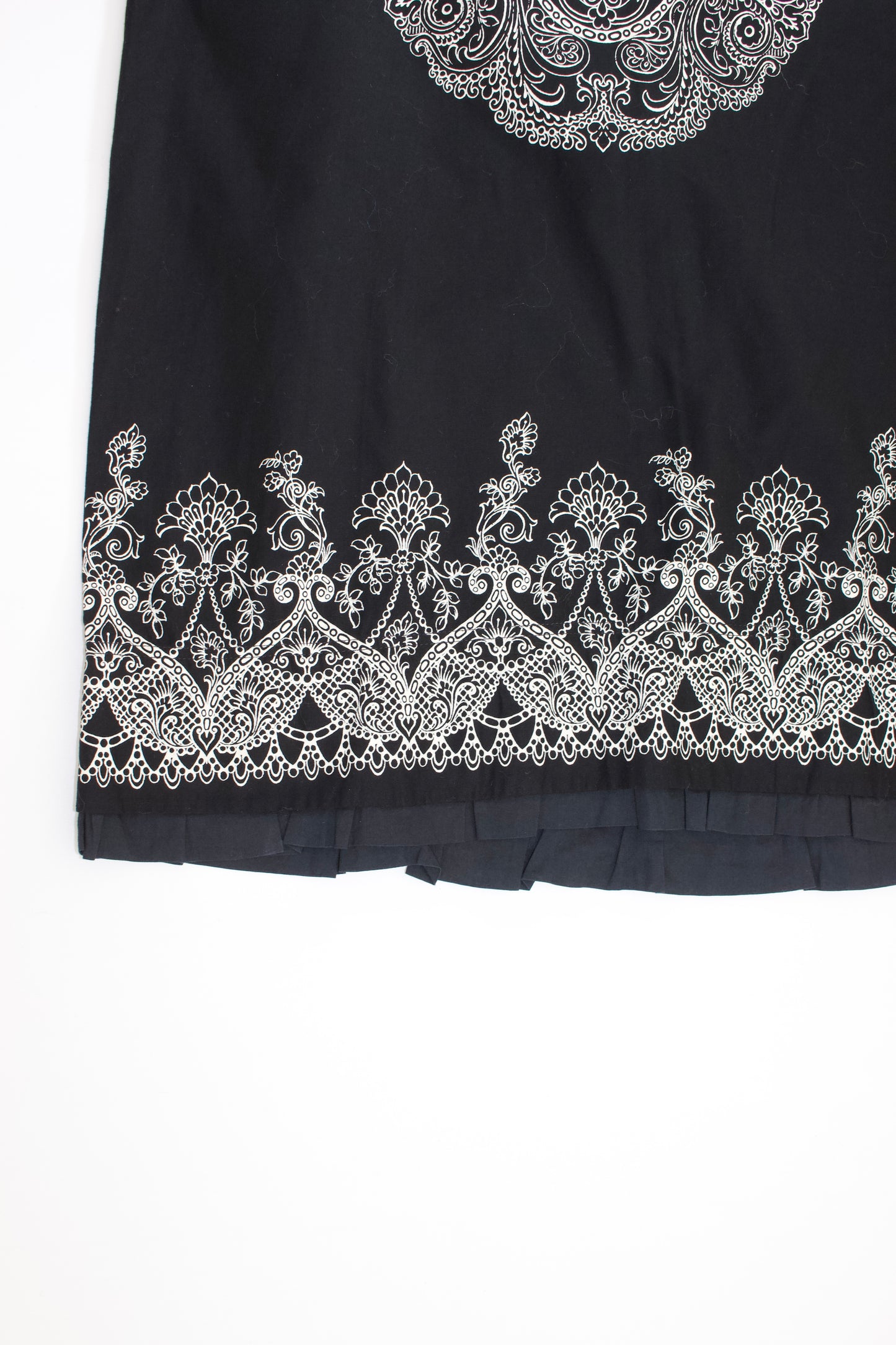 Miu Miu SS2002 black and white printed mini-skirt