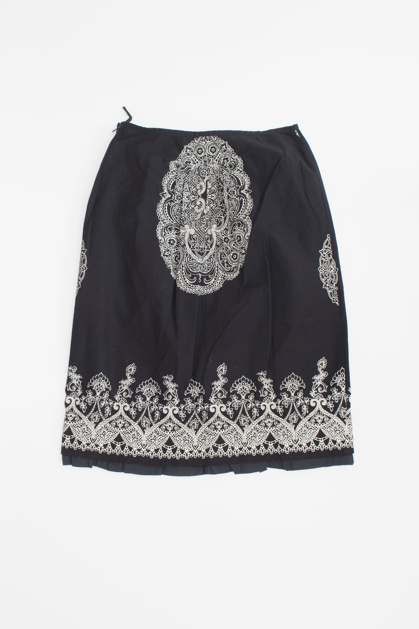 Miu Miu SS2002 black and white printed mini-skirt