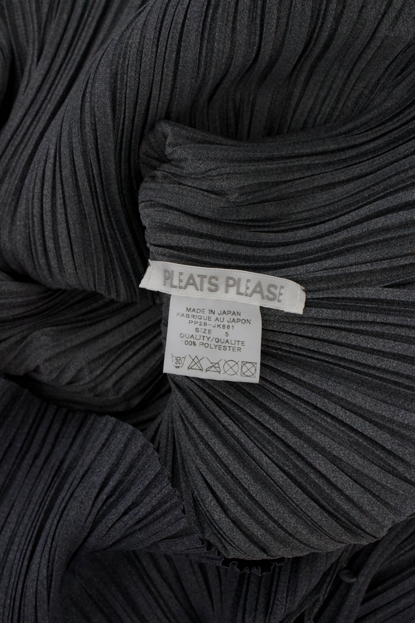 Issey Miyake Pleats Please grey sleeveless top