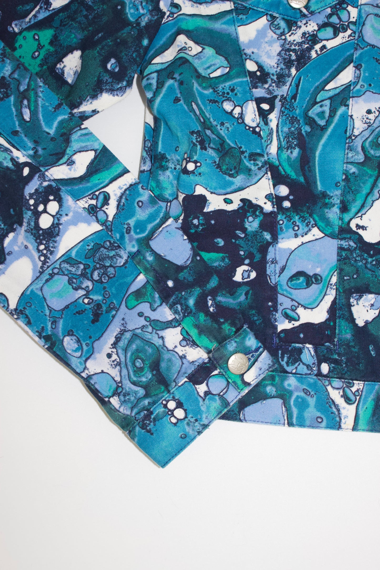 Jean Paul Gaultier SS 2001 blue printed jacket