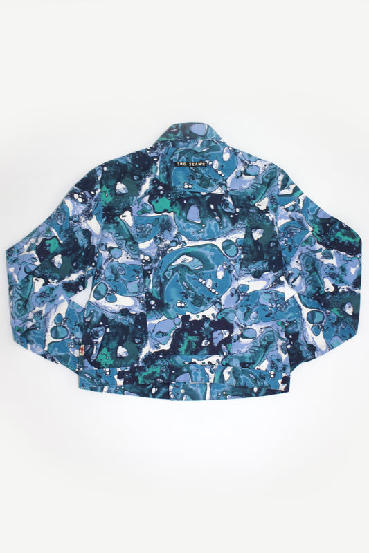 Jean Paul Gaultier SS 2001 blue printed jacket